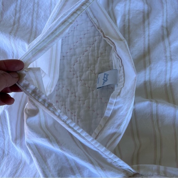 Simply Shabby Chic Cherry Blossom Quilted Pillow Sham Standard Size Satin Trim - Picture 9 of 11